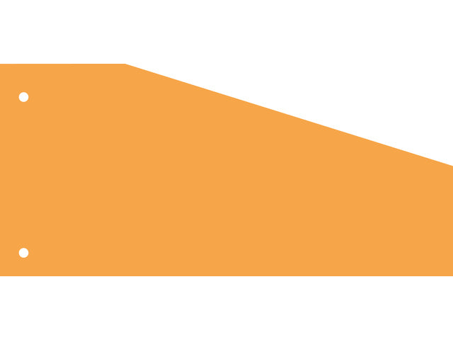 Scheidingsstrook Kangaro 2-fach 240x105x60mm Trapez 180 Gramm RC orange