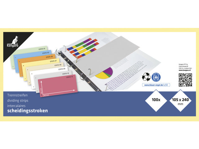 Scheidingsstrook Kangaro 2-gaats 240x105mm 180 grams RC geel