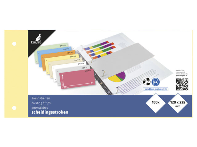 Scheidingsstrook Kangaro 2-gaats 225x120mm 180 grams RC geel