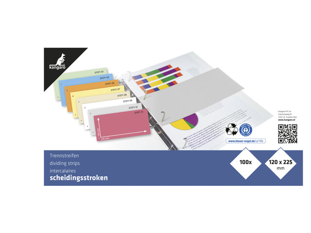 Scheidingsstrook Kangaro 2-gaats 225x120mm 180 grams RC wit