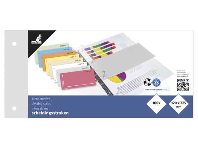 Scheidingsstrook Kangaro 2-gaats 225x120mm 180 grams RC grijs