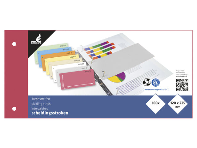 Scheidingsstrook Kangaro 180gr 225x120 2er Pack 100. RC rot