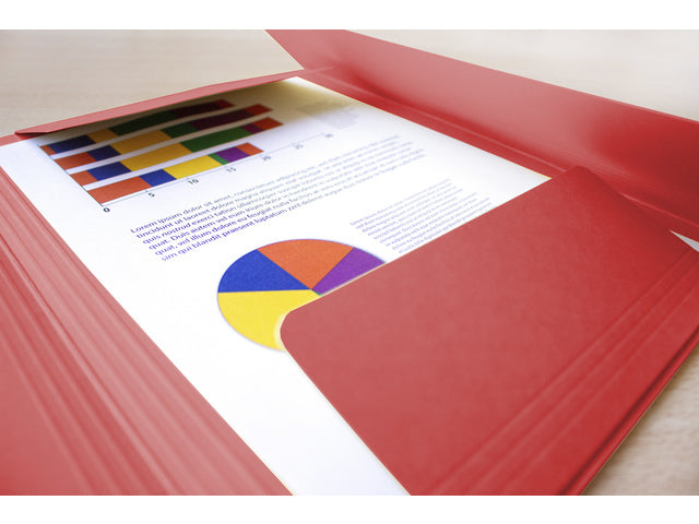 Dossiermap Kangaro folio 240 grams gerecycled karton rood