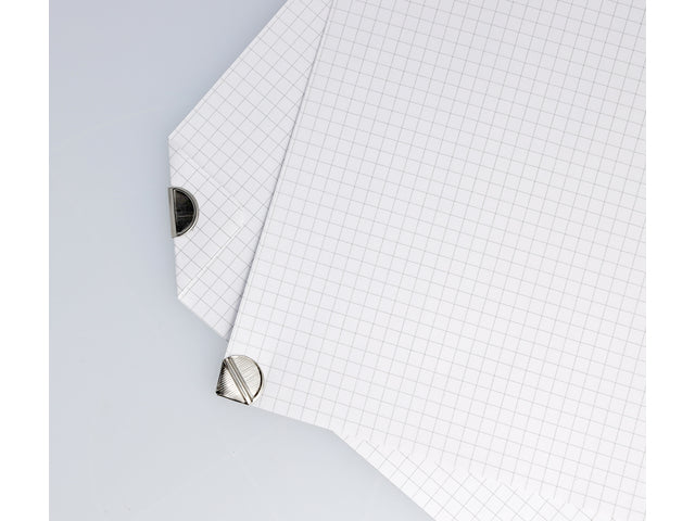 Hoekclips Westcott zilver aluminium in kunststof doos 100 stuks