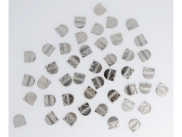 Hoekclips Westcott zilver aluminium in kunststof doos 100 stuks
