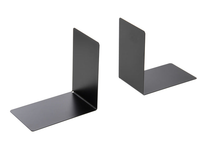 Boekensteun Westcott zwart metaal 2 stuks 90x140x140mm