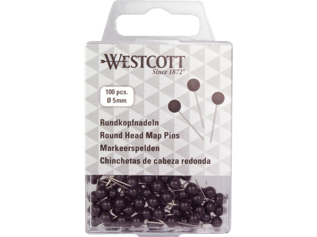 Markerspelden Westcott ø5mm schwarz. Farbe, Ø5mm x 16mm