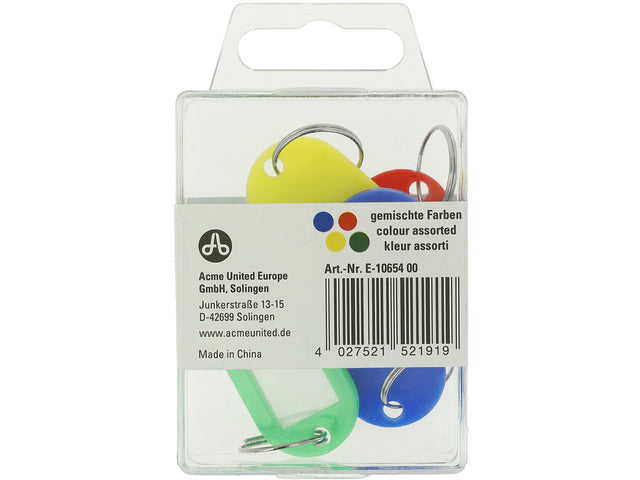 Sleutelhanger Westcott ass. 4st. in plastic box. Met verwisselbaar etiket.