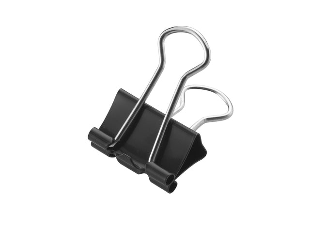 Papierklem Westcott, 19 mm, Metall, schwarz, 12 Stück in Doos