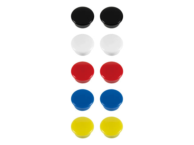 Magneet Westcott assortiment pak à 10st. Ø 15x8mm, 100g