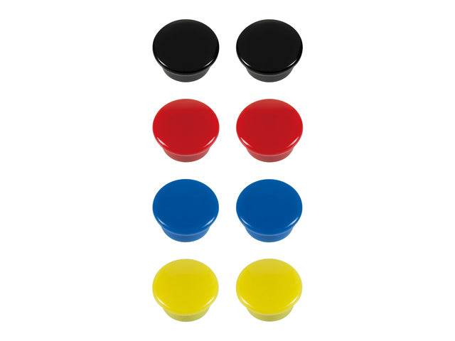 Magneet Westcott assorti pak à 8st. Ø 15x8mm, 100g