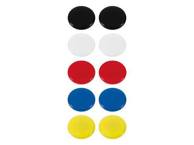 Magneet Westcott assortiment pak à 10st. Ø 30x8mm, 900g