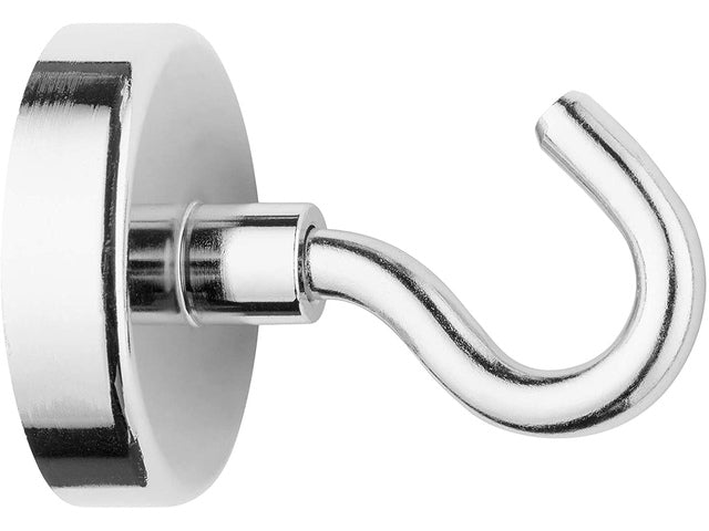 Magneet Westcott met haak 48mm zilver. Trekkracht +/- 60kg