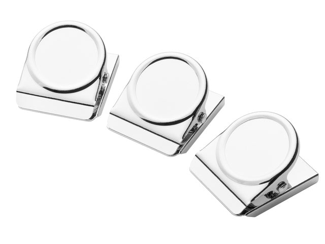 Magneetclip Westcott 45x38mm 3 stuks verchroomd