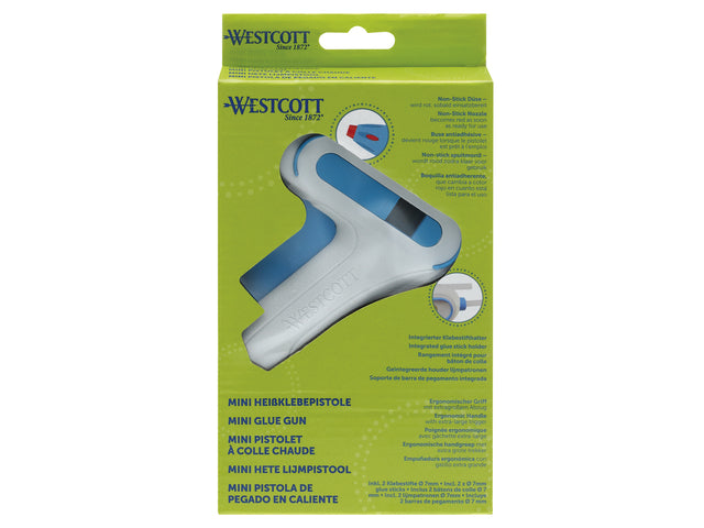 Lijmpistool Westcott. Mini. met 2 lijmstiften