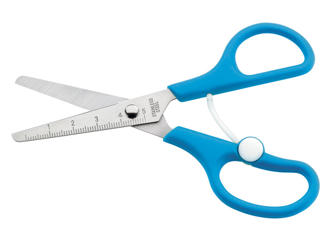 Schaar Westcott Kids 13 cm mit offenem Rumpf, blau, aus Polyzak