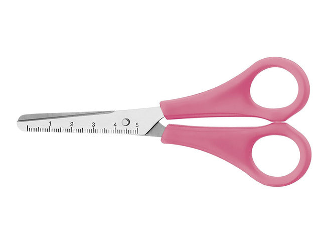 Schaar Westcott Kids 13cm ronde punt RH roze in polybag