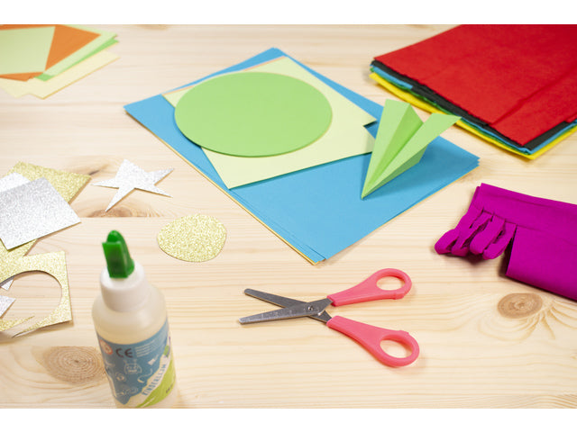 Schaar Westcott Kids 13cm ronde punt RH roze in polybag