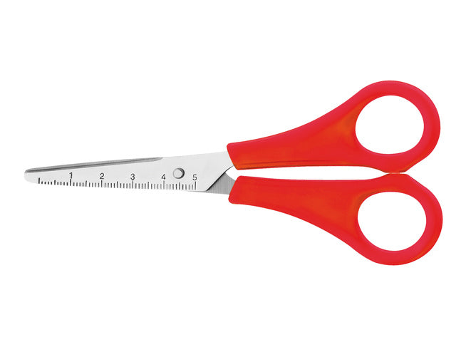 Schaar Westcott Kids 13cm spitse punt RH rood in polybag