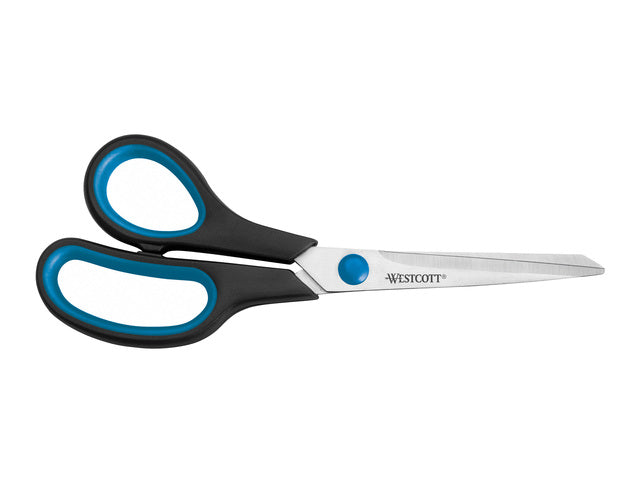 Schaar Westcott 21cm Easy Grip RVS soft grip Linkshandig