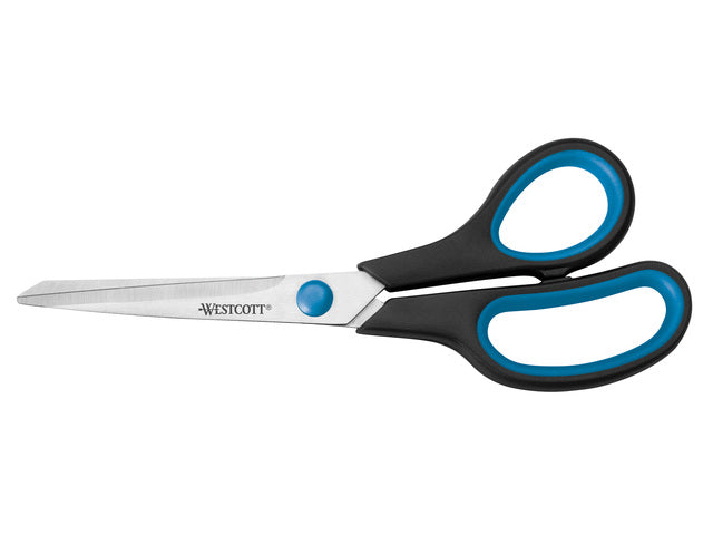 Schaar Westcott Easy Grip 21cm RVS, soft grip in zak