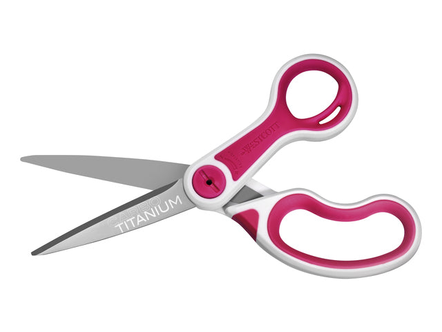 Schaar Westcott Carbo Nitride 20,4cm roze op blister