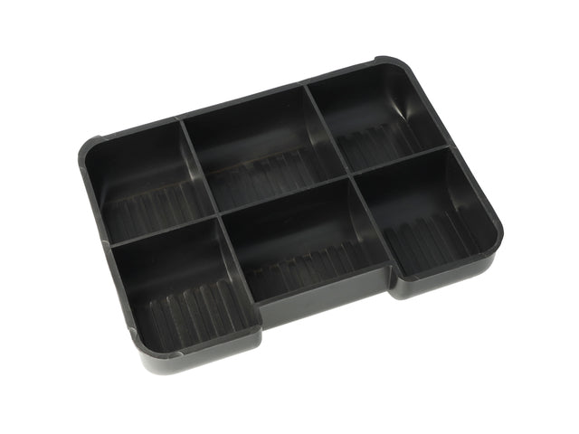 Geldkist Westcott 152x120x79mm zwart, kunststof inzet met 6 vakken