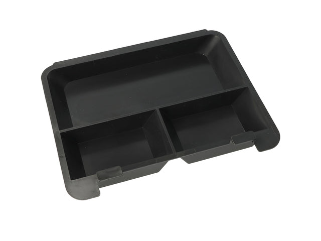 Geldkist Westcott 200x161x90mm zwart, kunststof inzet met 3 vakken