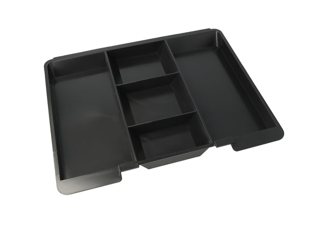 Westcott-Geldbörse, 301 x 242 x 91 mm, silberfarben, Kunststoff mit 5 Behältern