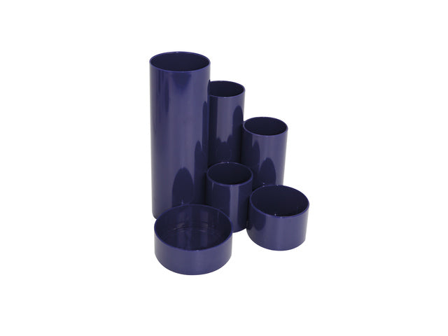Pennenbak Westcott 6-vaks 12x13,5x15cm blauw