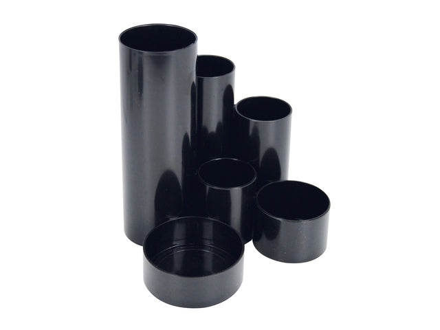 Pennenbak Westcott 6-vaks 12x13,5x15cm zwart