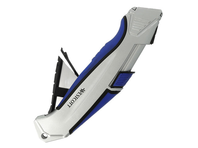 Snijmes Westcott 19mm Safety keramisch mes blauw/zilver