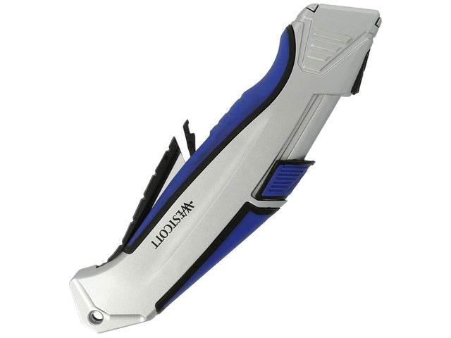Snijmes Westcott 19mm Safety keramisch mes blauw/zilver
