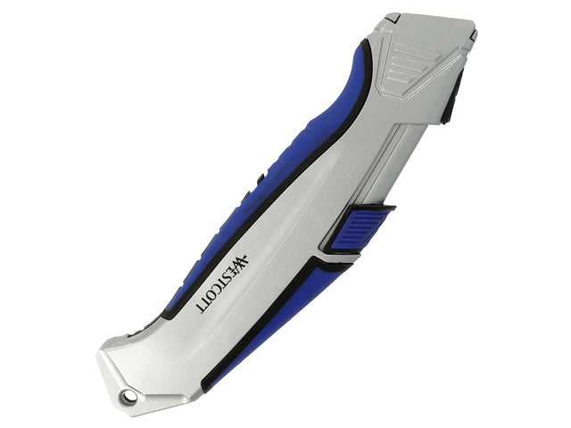 Snijmes Westcott 19mm Safety keramisch mes blauw/zilver