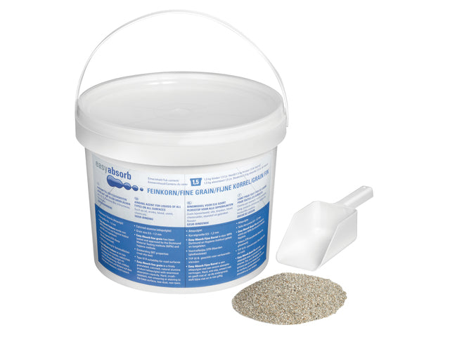 Bindmiddel Easy Absorb fijne korrel, voor alle soorten vloei- stoffen/oppervlakken 1,5 liter