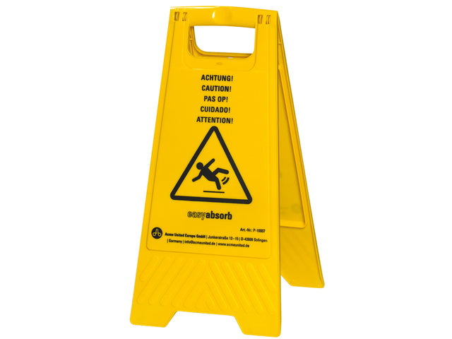 Waarschuwingsbord Easy Absorb tweezijdig, opvouwbaar.