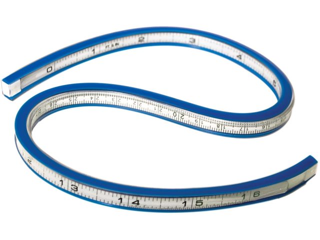 Flexibele lijn Westcott 40cm inch en cm verdeling