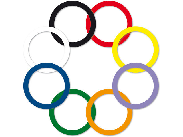 Sleutelring Alco kunststof assorti kleuren 8 st in doos