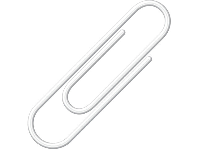 Paperclips Alco 26mm ronde doos a 100 stuks wit