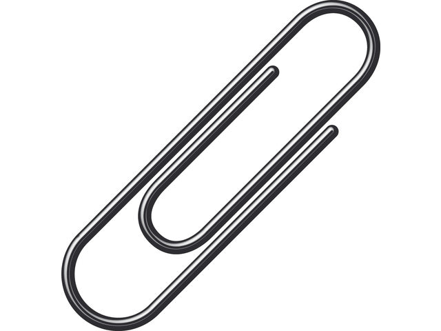 Paperclips Alco 26mm rond doos a 100 stuks zwart