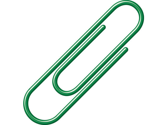 Paperclips Alco 26mm ronde doos a 100 stuks donkergroen