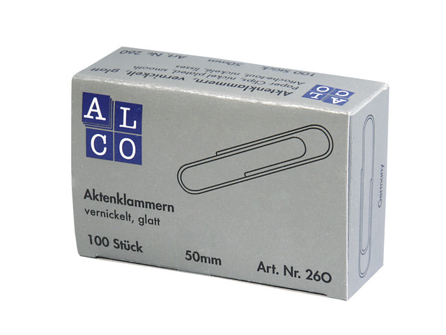 Paperclips Alco 50mm doos a 100 stuks