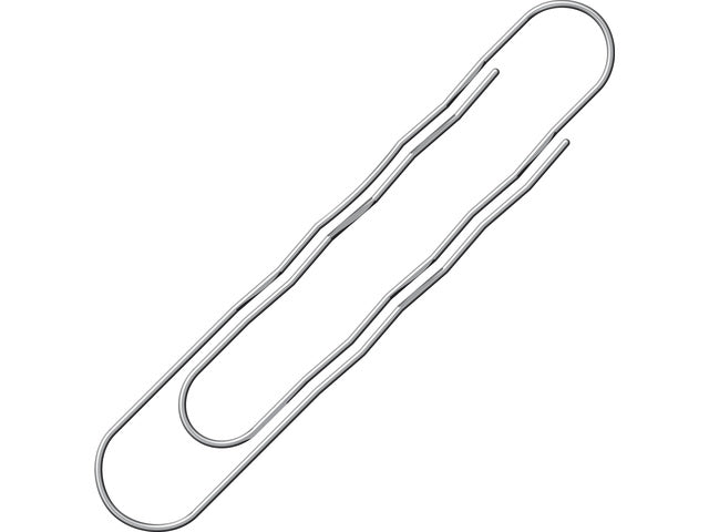 Paperclips Alco 77mm gegolfd doosje a 12 stuks