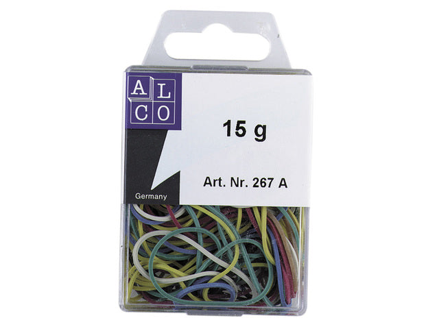 Elastiek doosjes 20-50mm a 15 gr assorti kleuren