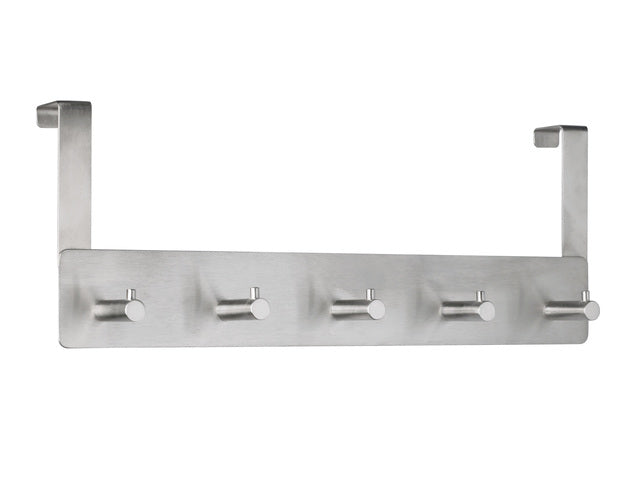 Deurgarderobe Alco zilver 5 haken