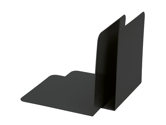 Boekensteun Alco 85x140x140mm metaal set a 2 stuks zwart