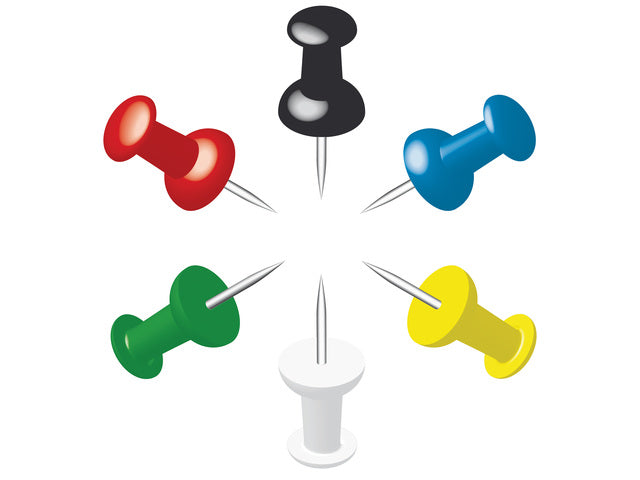 Pushpins Alco doosje a 20 stuks assorti kleuren