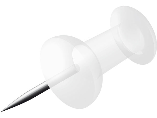 Pushpins Alco doosje a 40 stuks transparant