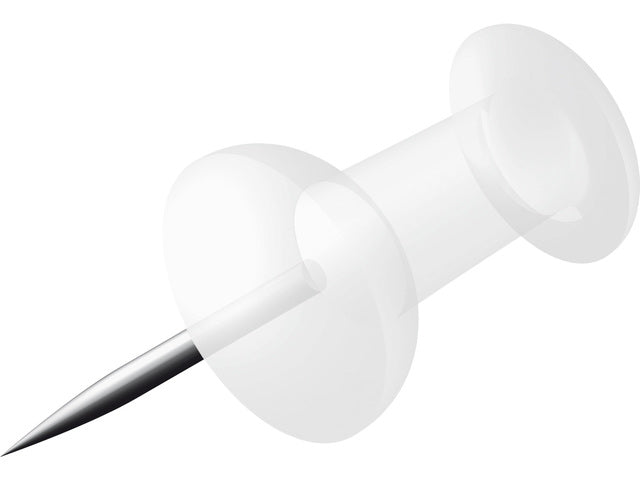 Pushpins Alco doosje a 100 stuks transparant