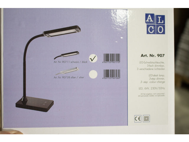 Bureaulamp Alco zwart LED 230v 6W dimbaar 43cm